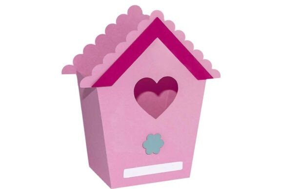 3D Bird House Shape Favour Box: A Versatile SVG Asset for Birthday Branding