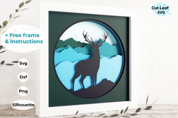 3D Deer Shadow Box Embroidery Design Review