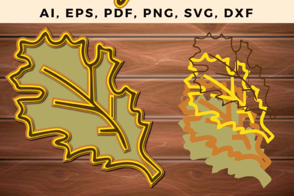 3D Layered Autumn Leaf SVG: A Laser Cutting Asset for Autumn Amp Projects