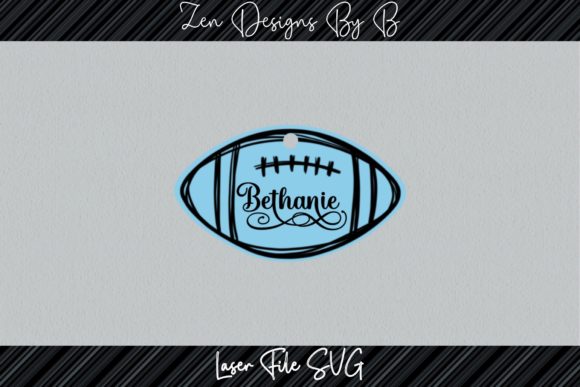 3D Personalized Football Ornament: A Versatile Graphic for Crafters and Designers