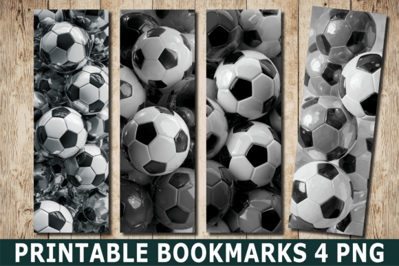 3D Soccer Ball Pile Pattern Bookmark for Crafts and Graphics