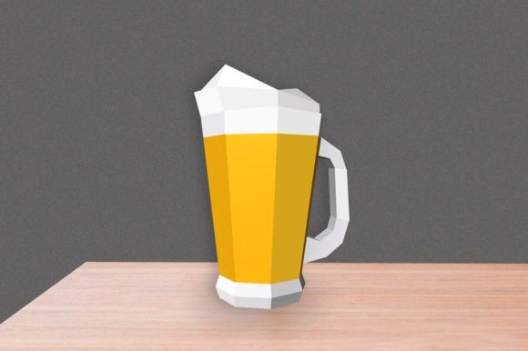 3D SVG Beer Pitcher Design for Handmade and Crafting Projects