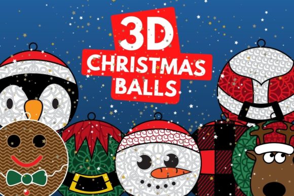 3D SVG Christmas Balls for Festive Design Projects