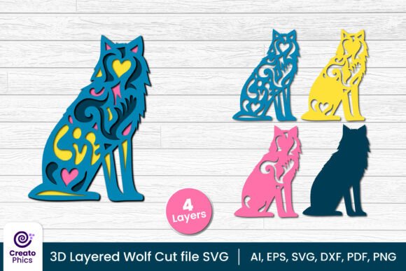 3D Wolf SVG: A Dynamic Graphic Design Asset for Animal-Themed Websites