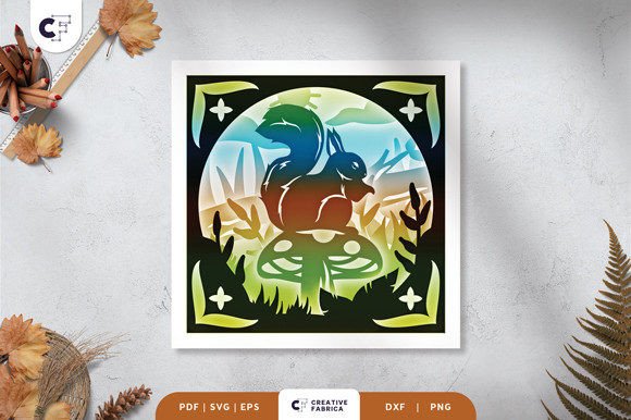 Autumn Squirrel 3D Shadow Box: A Fall-Friendly SVG for Digital Sellers