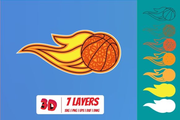 Basketball 3D SVG Shape for Real Crafting Projects