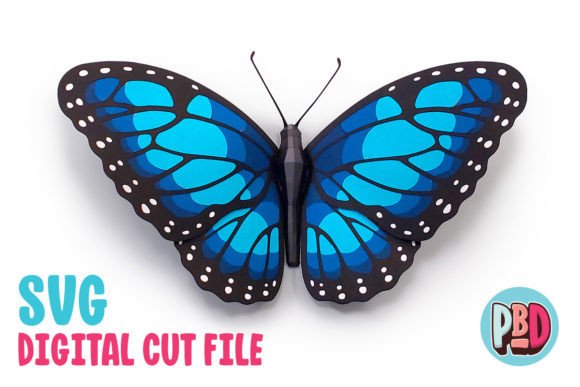 Blue Morpho Butterfly 3D Papercraft Review for Embroidery Projects