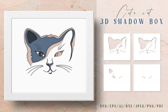Cat 3D Shadow Box - A Layered Papercut SVG Asset Review