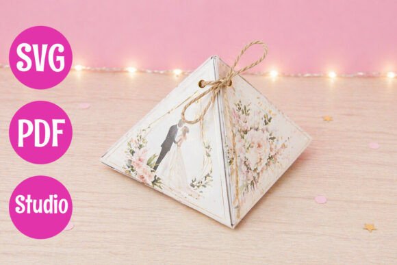 Classic 3D Pyramid Gift Box Template: Elegant SVG for Life Events And Celebrations