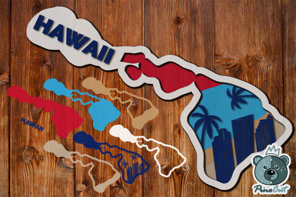 Hawaii 3D SVG: A Tropical Graphic Design Asset for Travel-Themed Branding