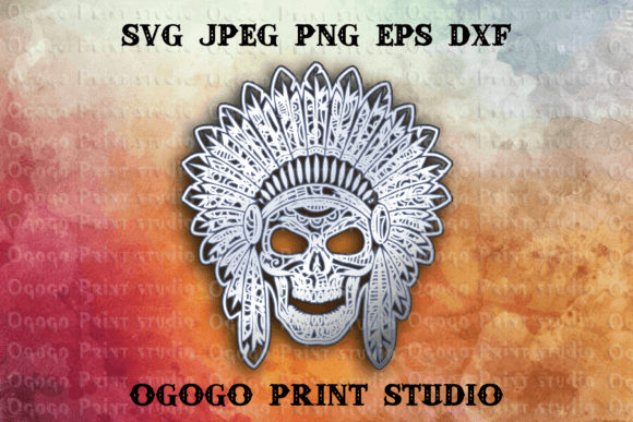Indian Skull 3D SVG: A Powerful Design Shape for Creative Branding