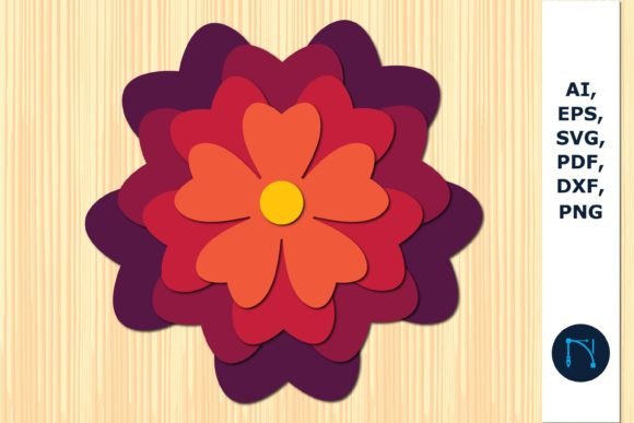 Laser Paper Cut Layer Flower 3D SVG: A Must-Have for Digital Designers