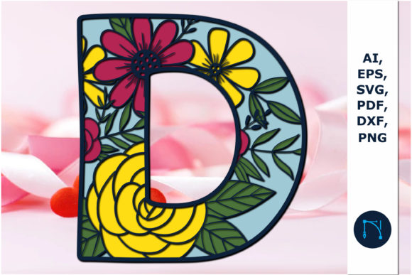 Multi Layer 3D Alphabet D Laser Cut for Wall Decor and Branding