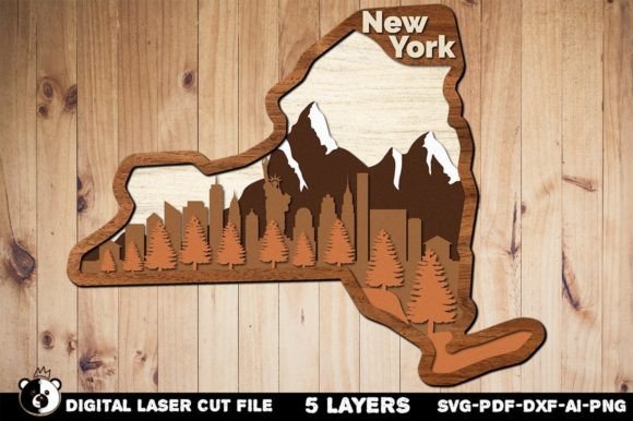 New York SVG Laser Cutting for Modern Wall Decor Projects