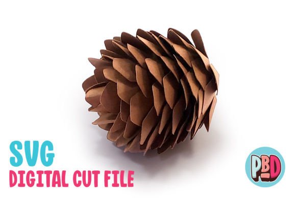 Pinecone 3D SVG Design: A Versatile Shape for Branding and Decor